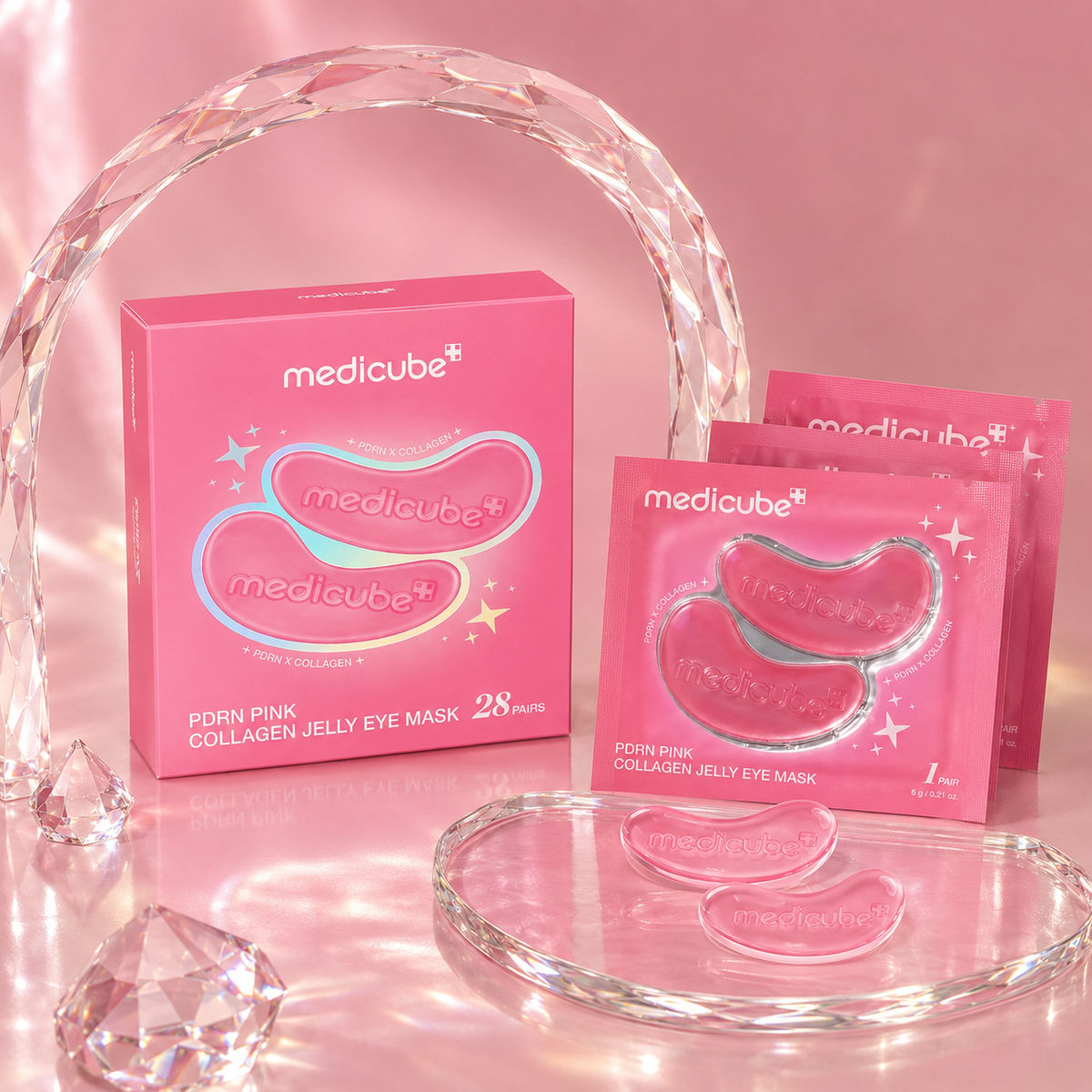 PDRN Pink collagen jelly eye mask (28 POUCH)