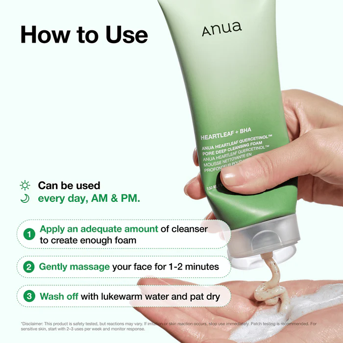 ANUA Heartleaf Quercetinol Cleansing Foam 150 ml