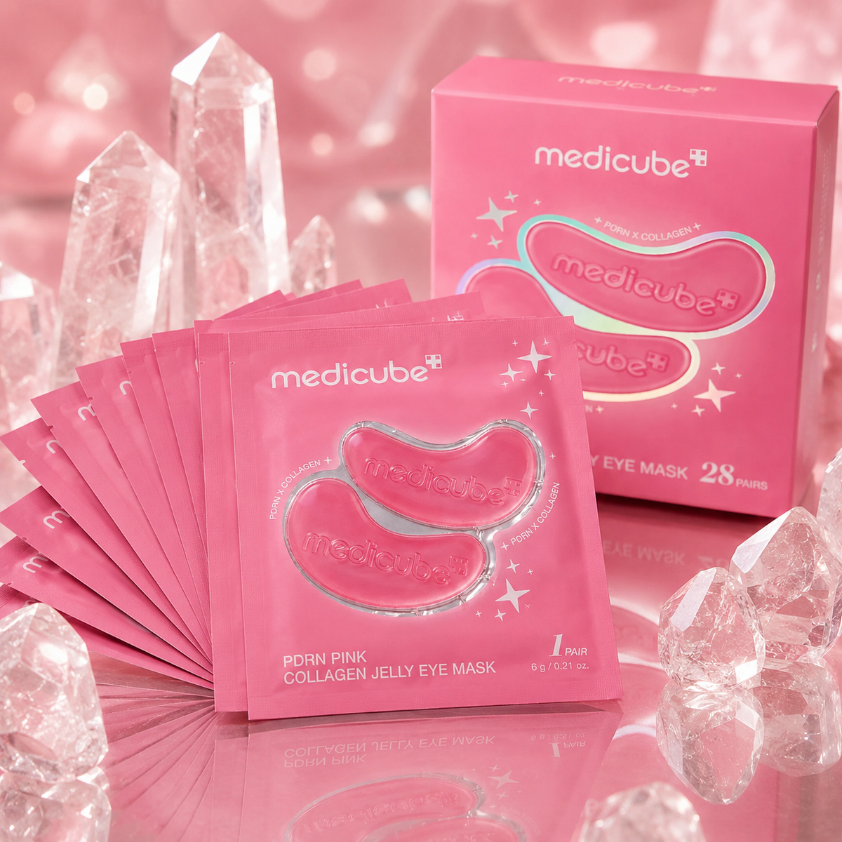 PDRN Pink collagen jelly eye mask (28 POUCH)